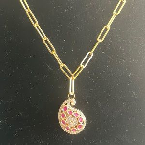 New Paper clip chain with pendant